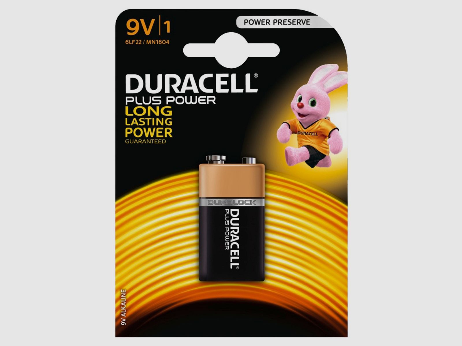 Duracell Batterie 6LF22/MN1604 (Blockbatterie) 9 V, IEC