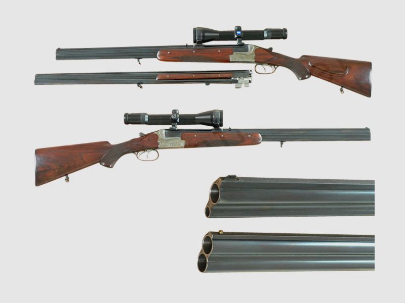 Bockbüchsflinte Merkel Mod. 211e mit WL, Kal. .30-06, 16/70