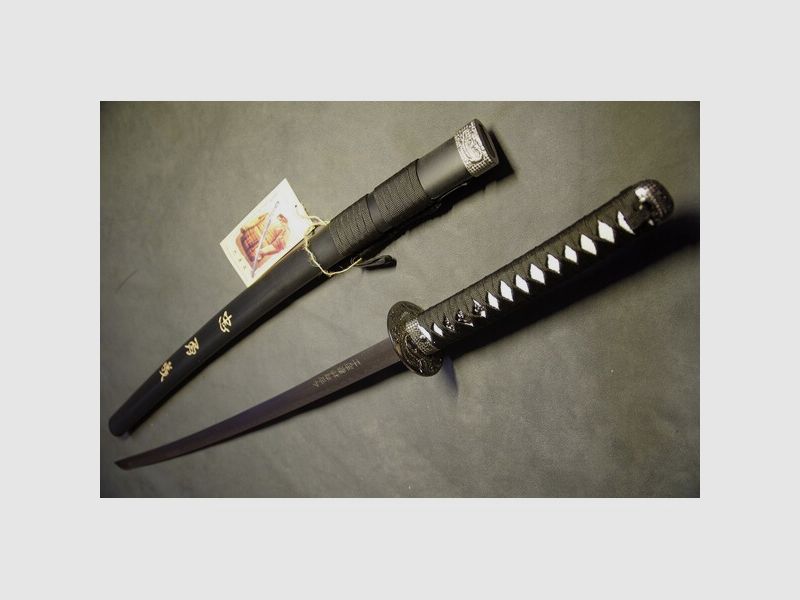 Last Samurai Katana mit Symbolen auf Klinge und Holzscheide