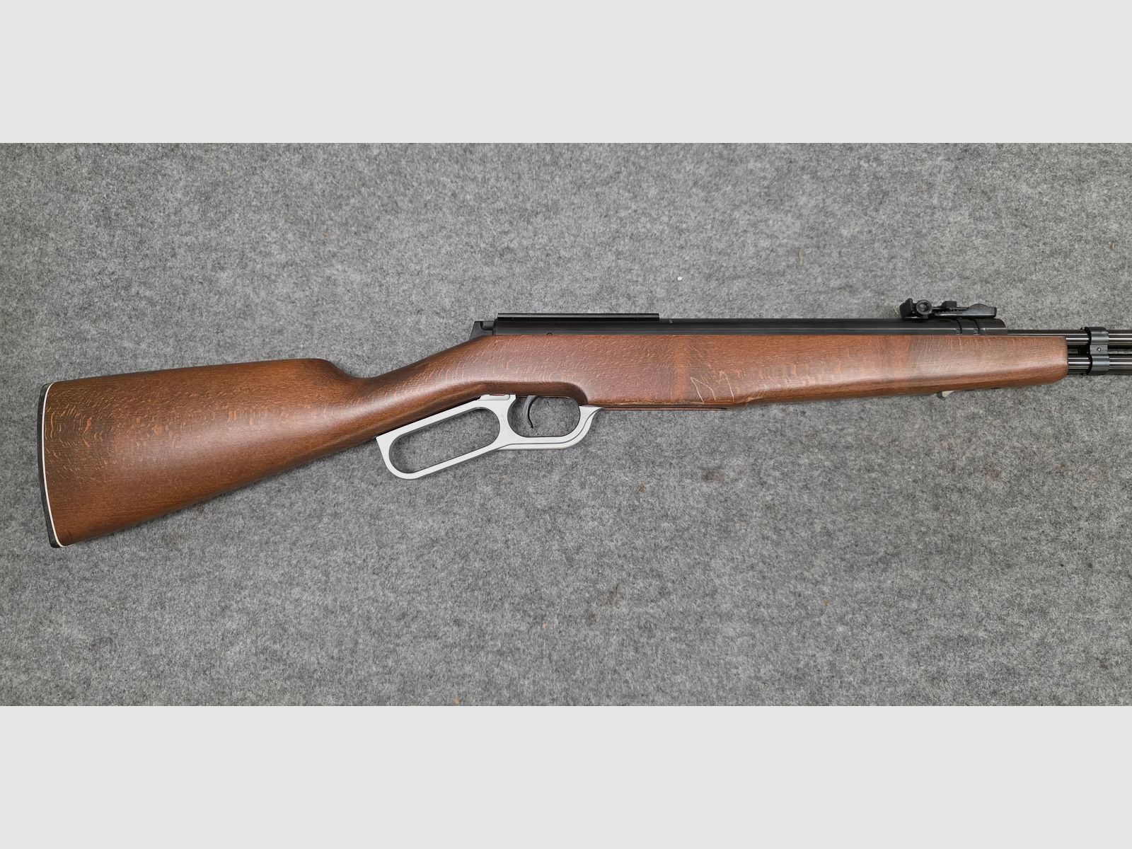 Con foglio pubblicitario e manuale d'uso !!! Raro fucile ad aria compressa Western a leva inferiore Haenel Mod. 580 in ottime condizioni, immagine 12 di 20