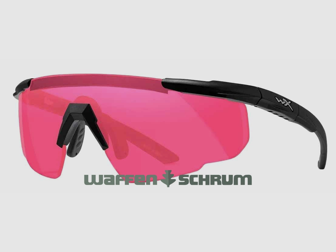 Wiley X Shooting Glasses Saber Advanced Lens: magenta, Frame: matte black