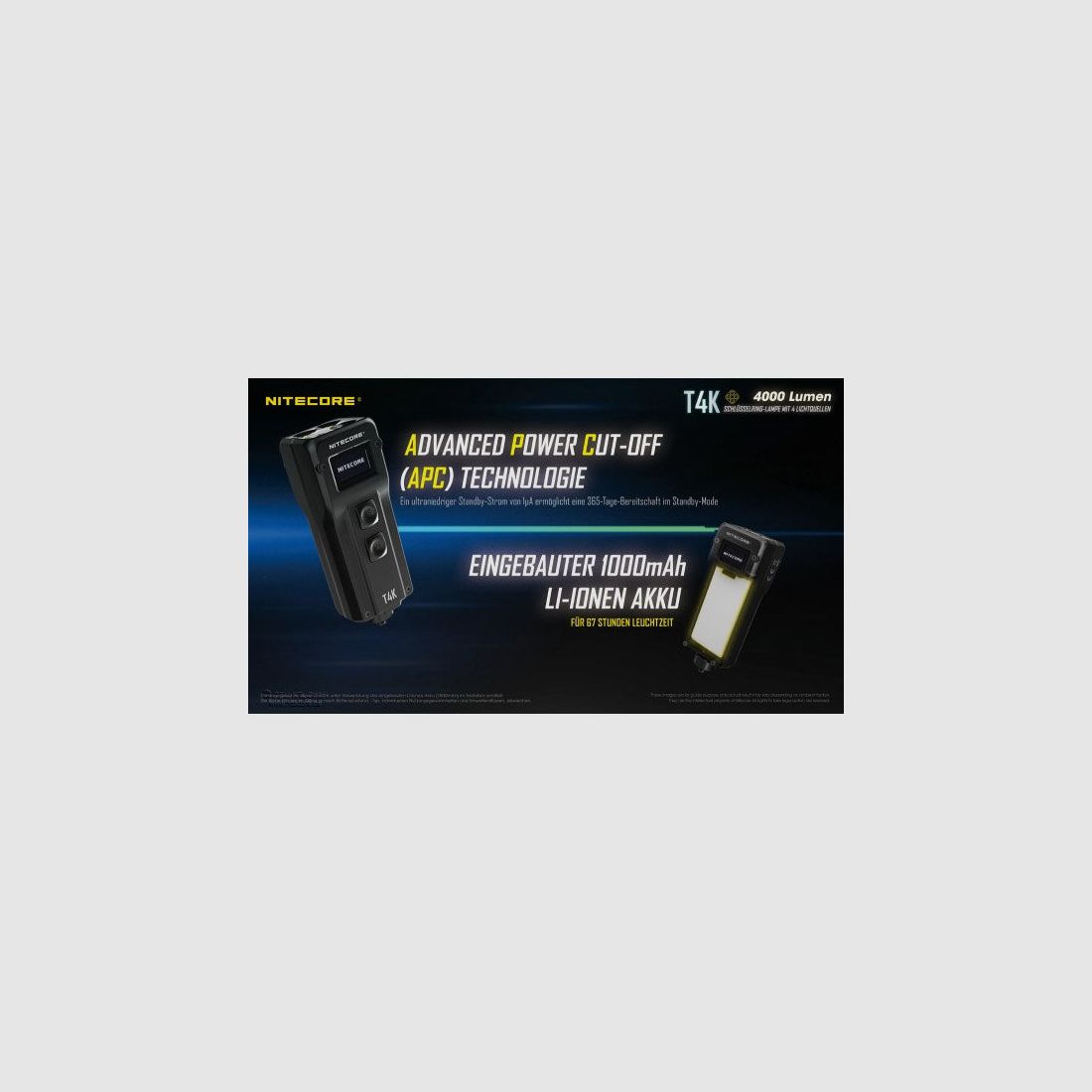 LED FLASHLIGHT T4K - 4,000 Lumens (including battery), image 8 of 9