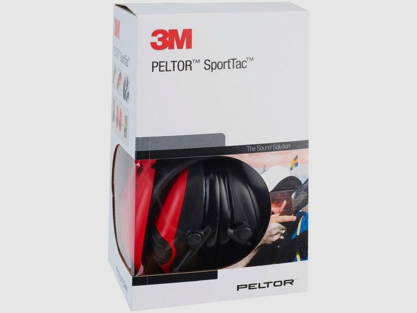 3M Peltor Aktivgehörschutz SportTac Rot/Schwarz