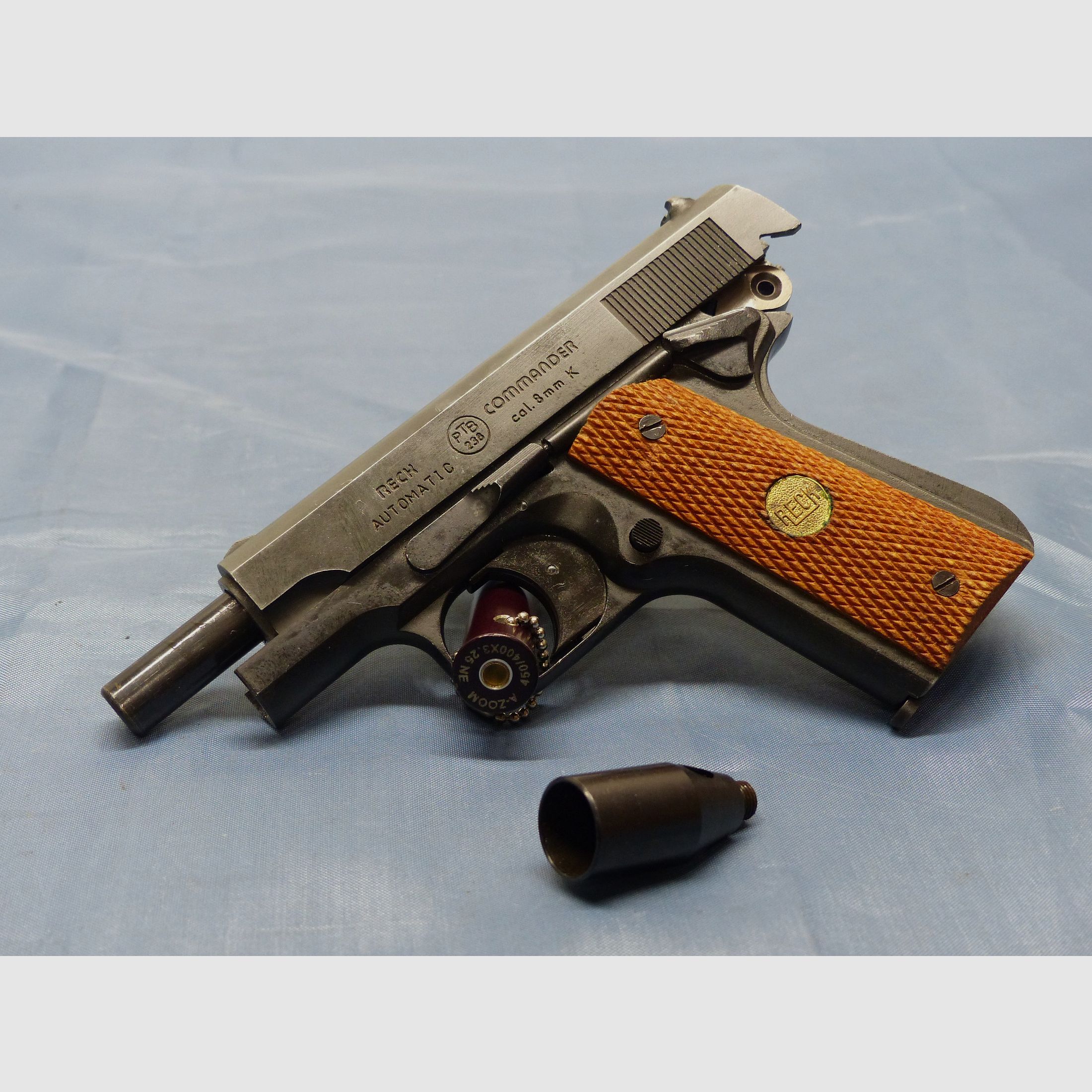 Pistola Reck Commander Cal. 8 mm PTB 238 1980 vintage, immagine 7 di 9