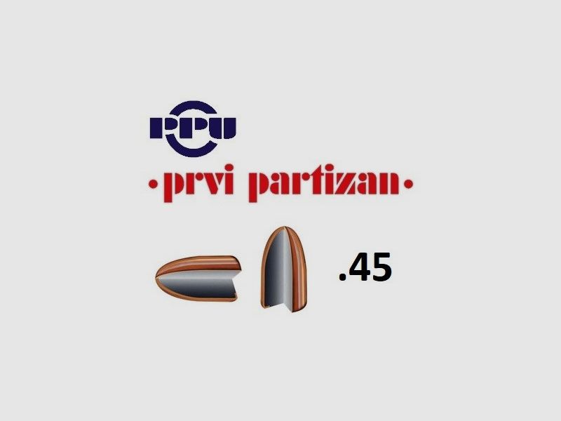 PPU Geschosse Kal.45 FMJ 230 gr (200 Stk.)