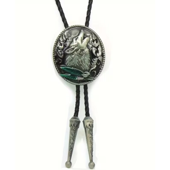 Bolo / corbata con motivo de lobo, imagen 1 de 2