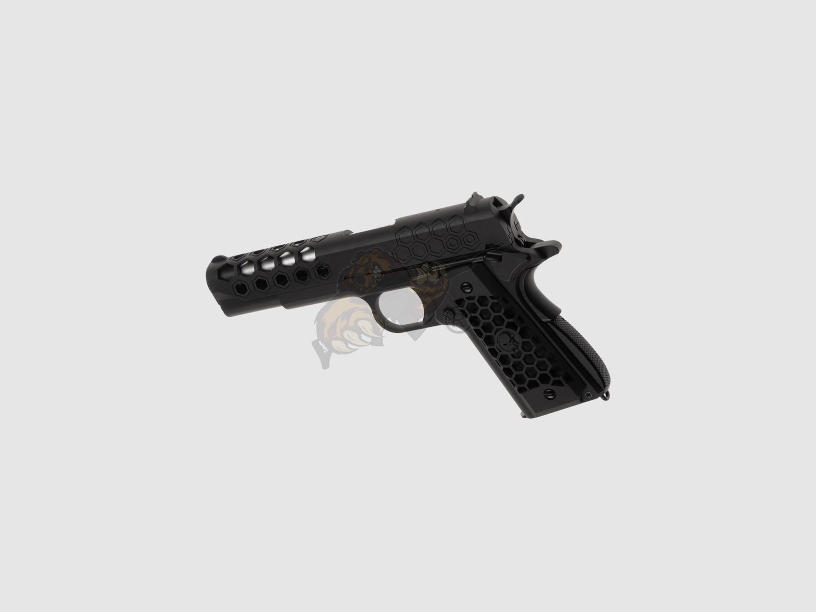 M1911 Hex Cut Full Metal, GBB Black -F-