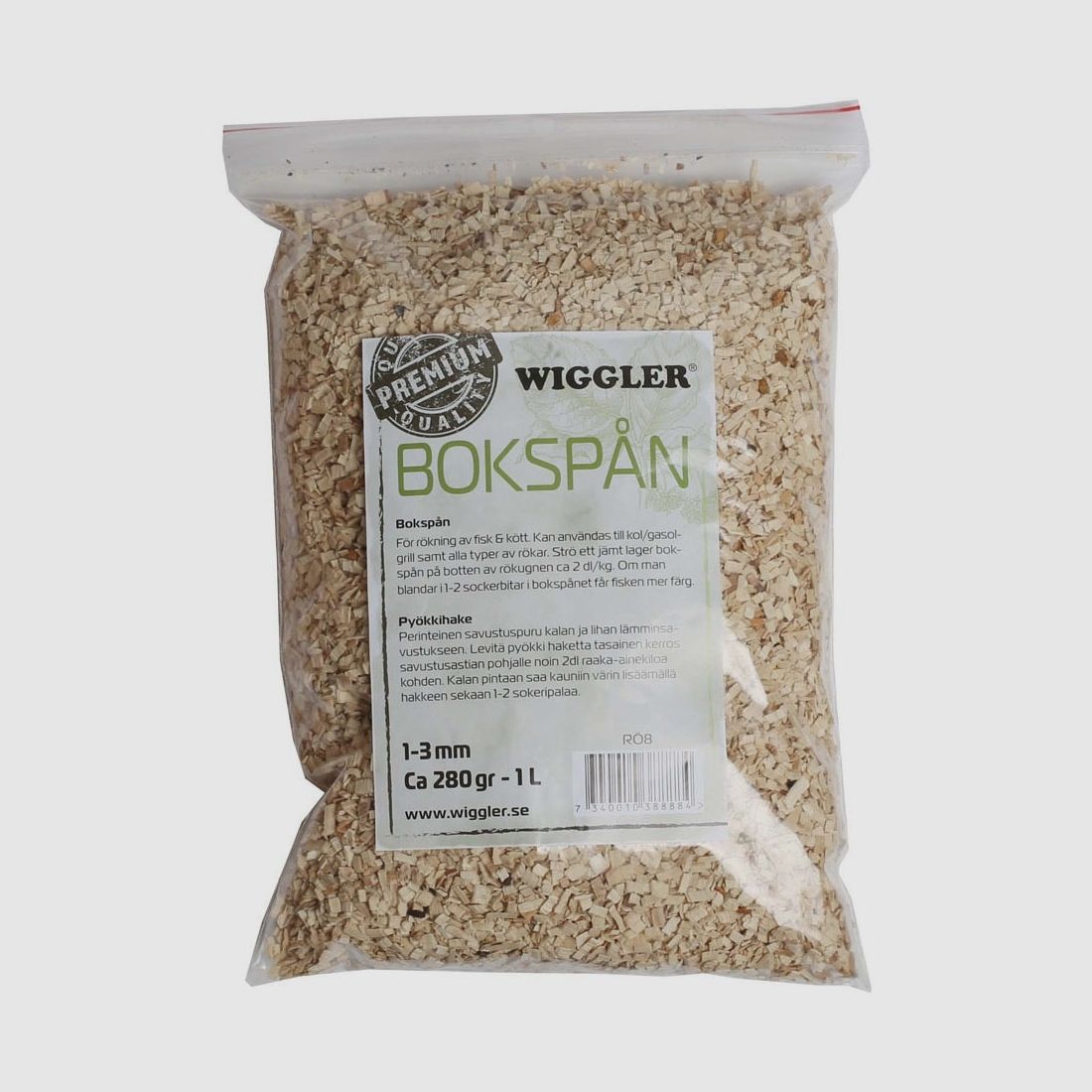 Wiggler Räucherspäne 250 g Buchenholzspäne von Premiumqualität