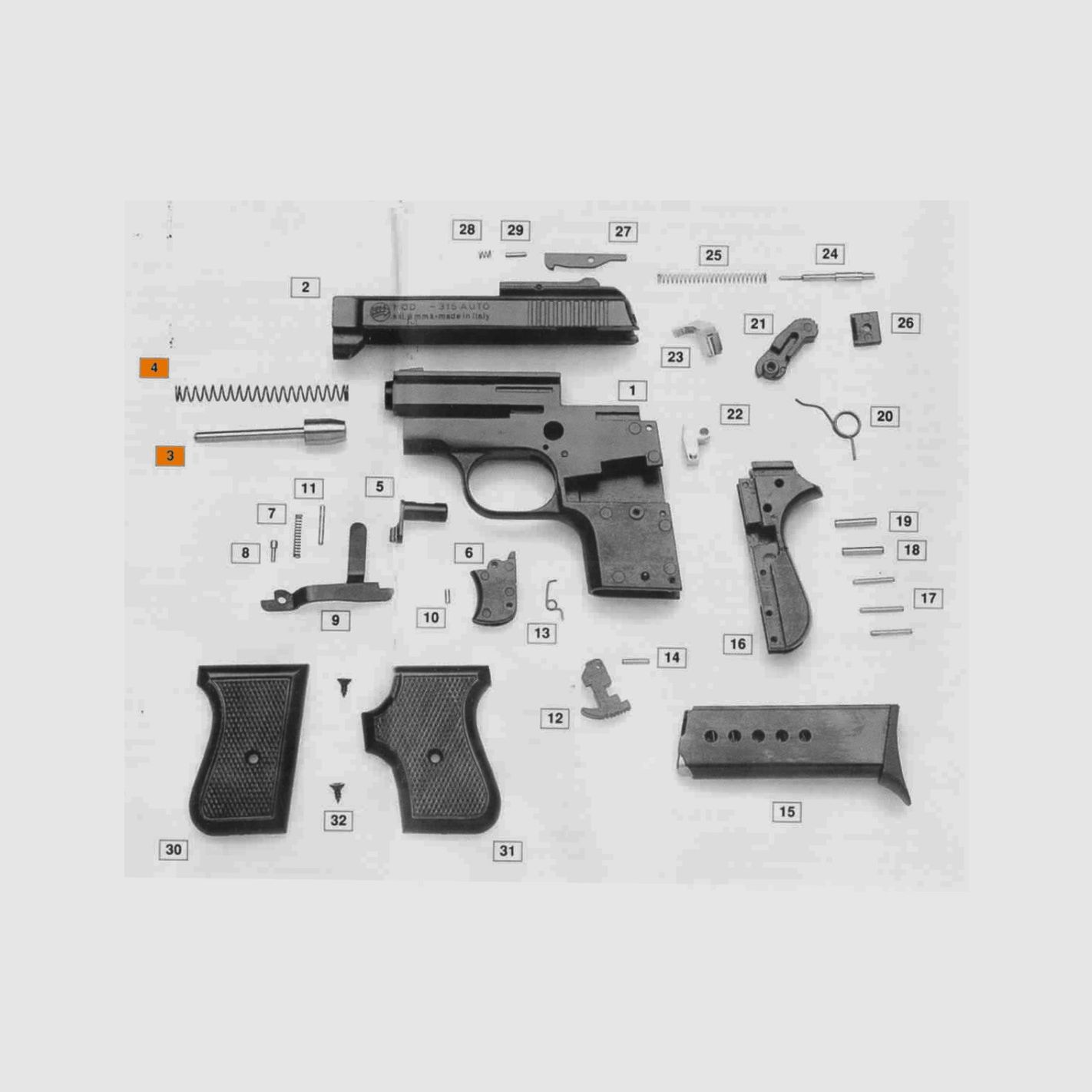 Ersatzteile Kit Bruni 315 8mm