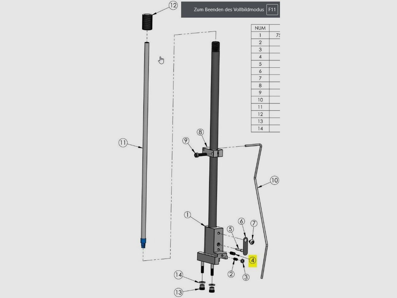 Dillon 10-24 x ?" Tornillo de ajuste