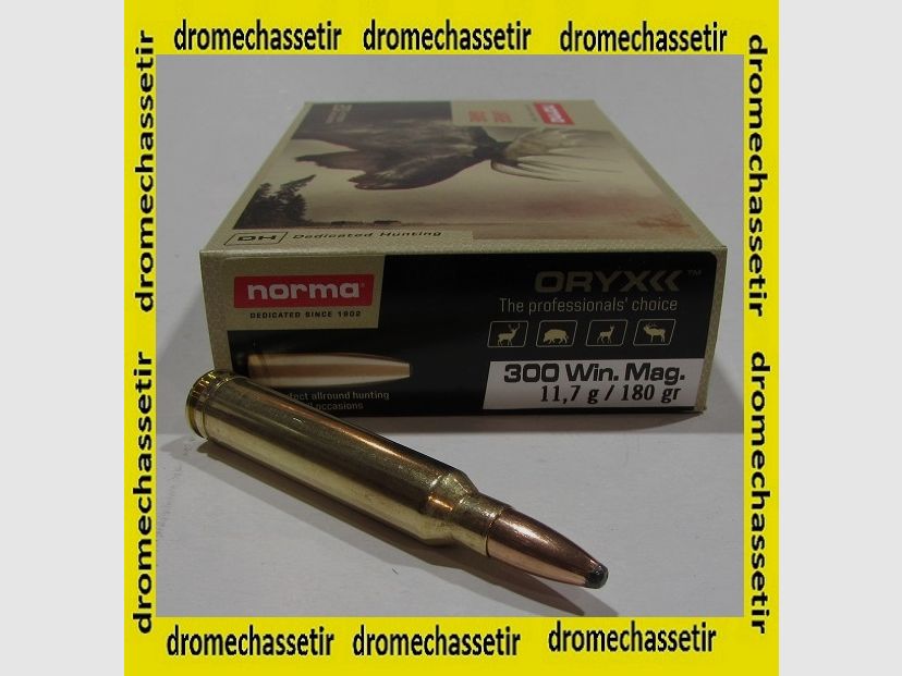 Box mit 20 Patronen Kal. 300 Winchester Magnum Norma Oryx 180 Grain