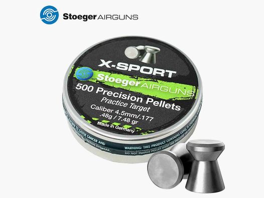 BALAS cal. 4,5 H & N X-SPORTSTOEGER X- SPORT Bala de Precisión 4,5mm Objetivo de Práctica 0,48g - 7,48gr