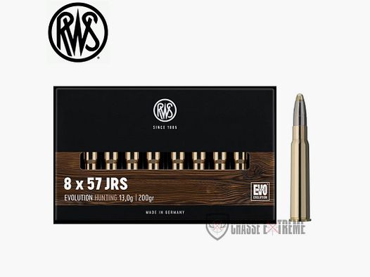 20 RWS cartridges cal 8X57 JRS 200gr EVO