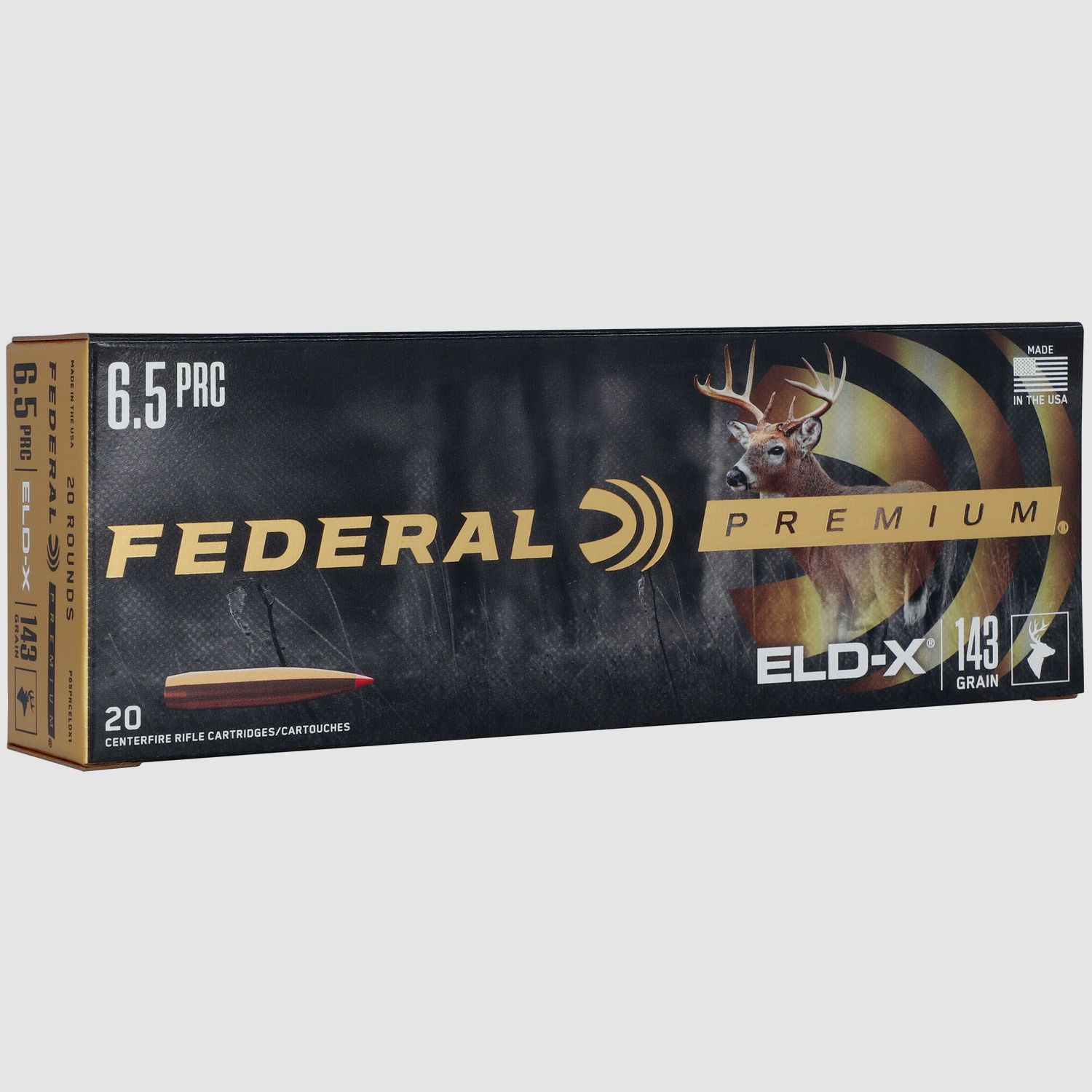 Büchsenmunition FEDERAL ELD-X – 6.5 PRC – 143 grains