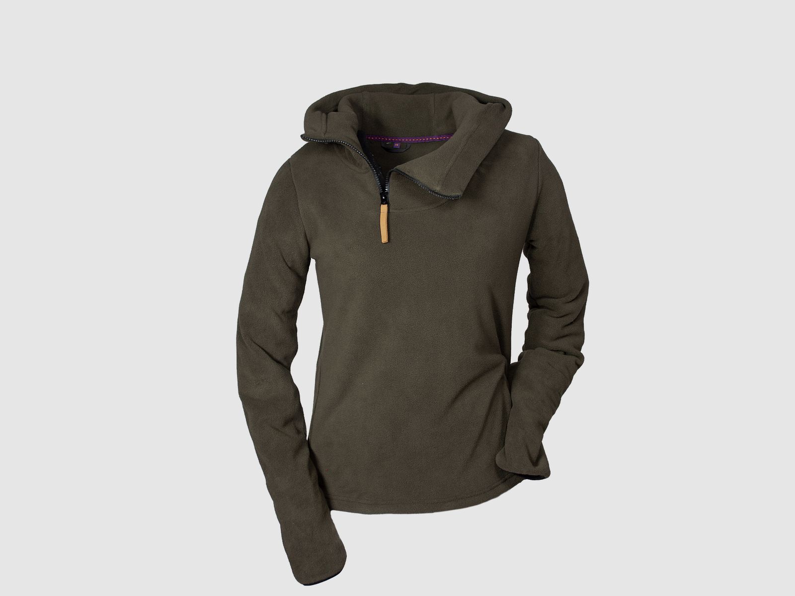 Damen Troyer Hoody - seitlicher Reißverschluss