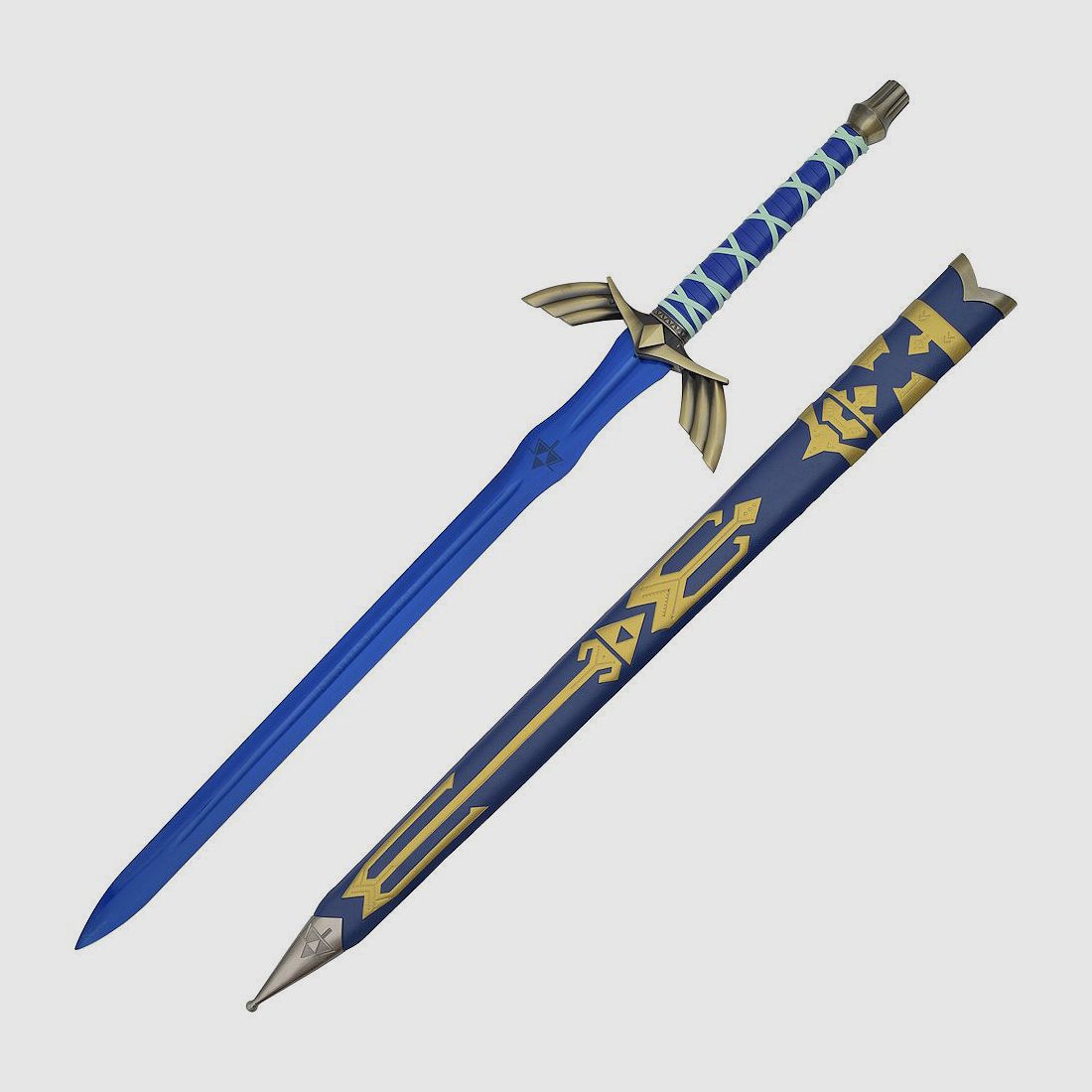 Zelda sword with blue blade including sheath