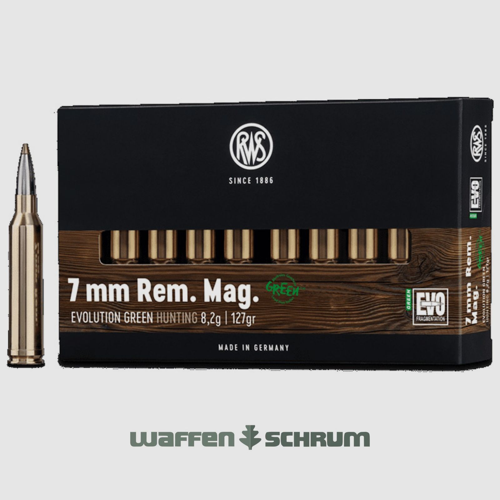 RWS Evo Green 8,2g - 127gr 7mmRemMag