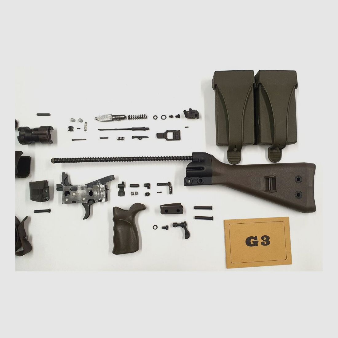 H&K Heckler und Koch GmbH Oberndorf Freier Teilesatz original HK G3 NATO Heckler & Koch inkl. Kunsstoffschäftung Grün
