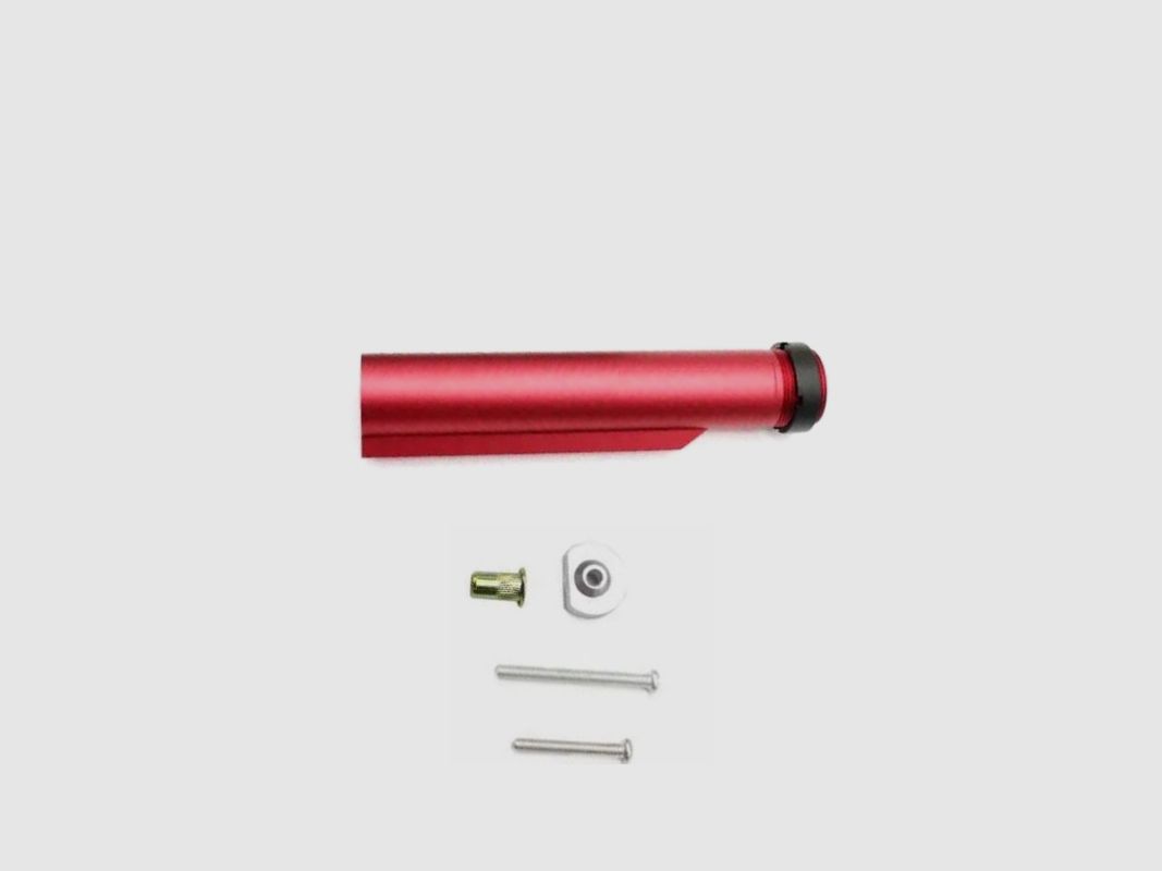 Stocktube für M4/AR, Metall (incl. Schraube & Konterstück) (Rot)