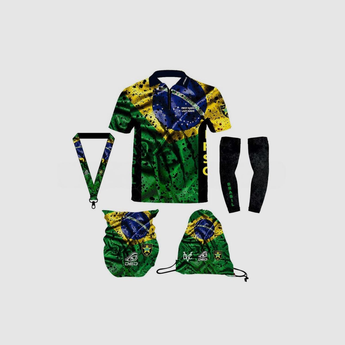 DED Sportswear Set IPSC Brasil Thema, Größe: 8XL, Benutzerdefinierter Name: Kein Name, Bild 2 von 2