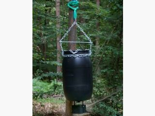 Attratec Futterautomat mit 220 L Fass - Futterautomat mit Behälter