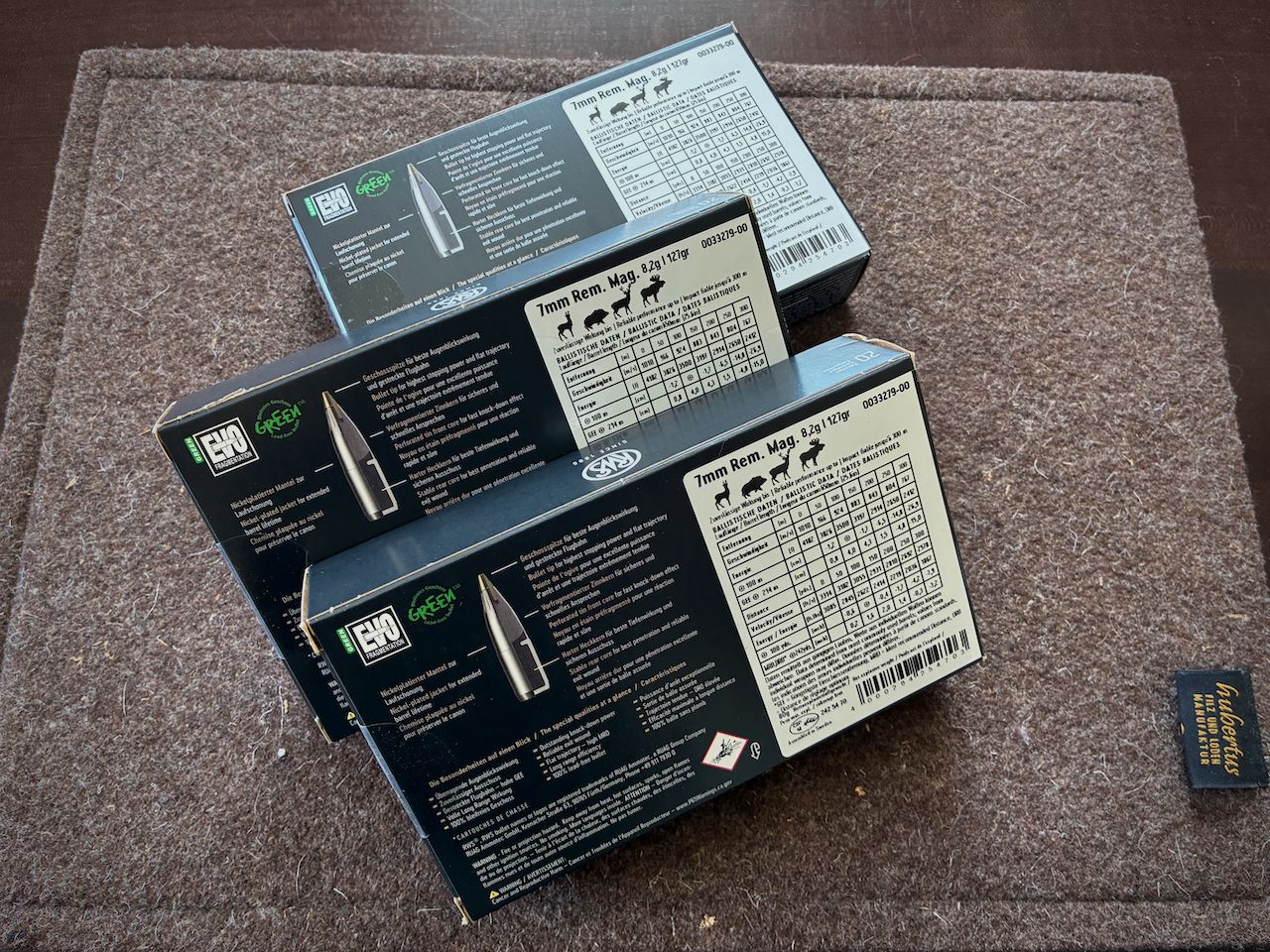 3 Packungen RWS Evolution Green 7mm Rem. Magnum (8,2 g / 127 gr)