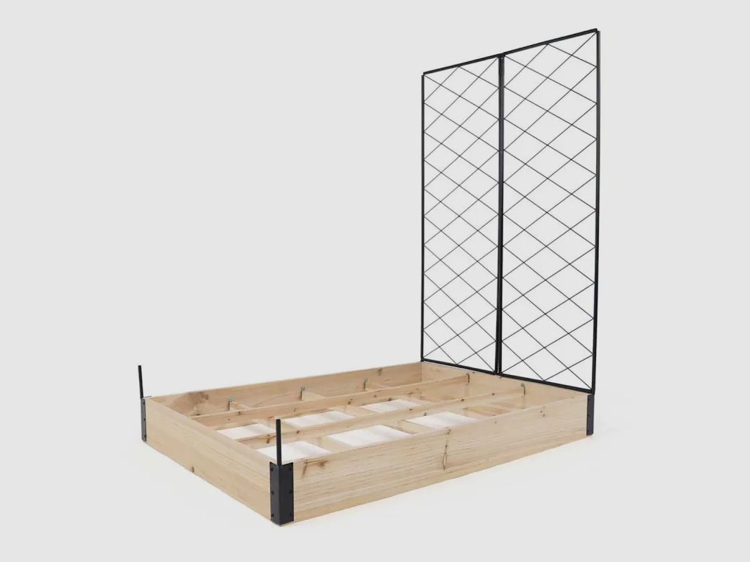 Hochbeet aus Fichtenholz mit Gitter - 115x80x128cm, Bild 3 von 9