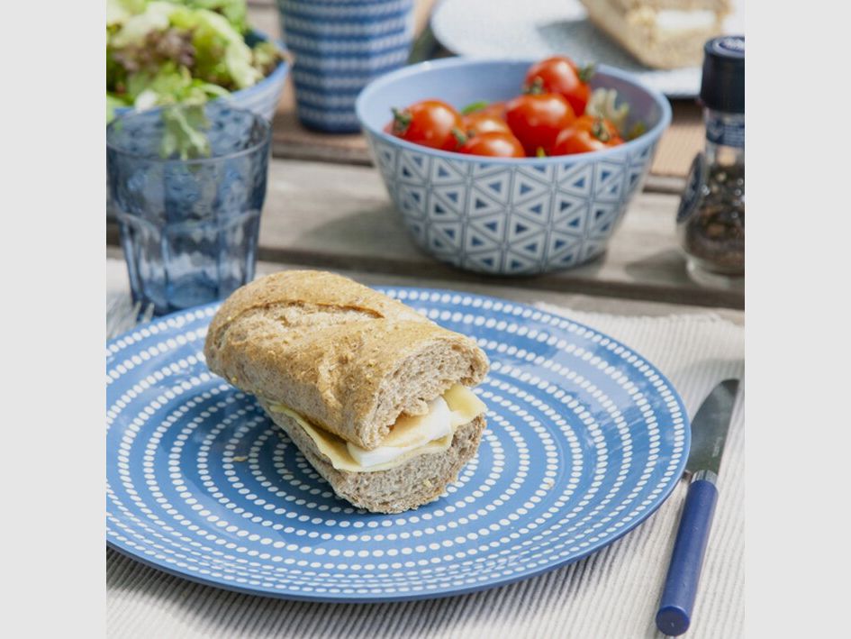 Dinnerware Set Mix & Match, 16-piece, blue/white, image 1 of 24
