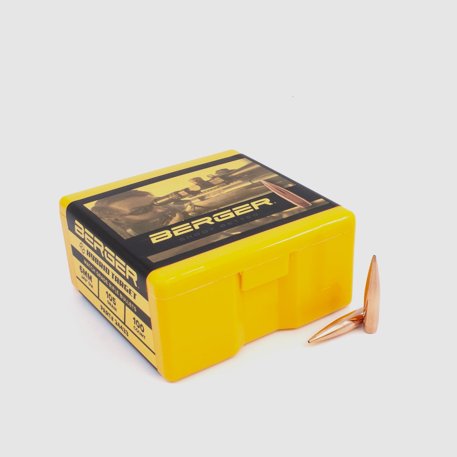 Berger Geschoss 6mm/.243 Hybrid Target 105GR 100 Stück