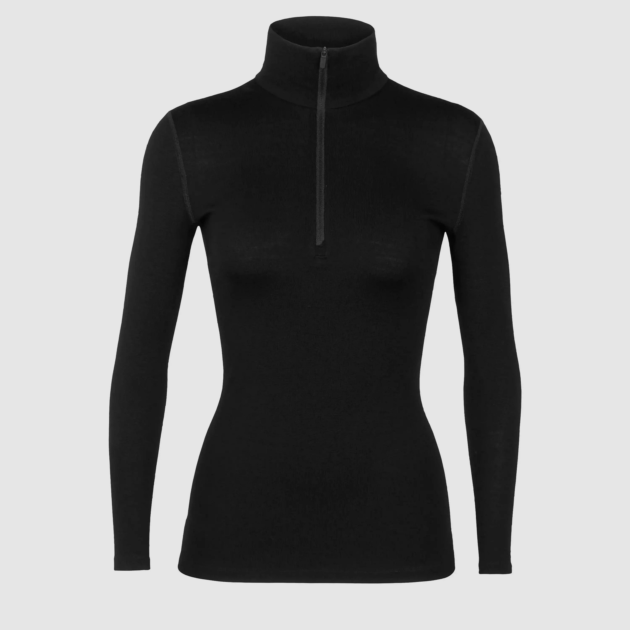 Icebreaker T-shirt à Manches Longues Tech Half Zip Merino 260 Femme - Noir / L