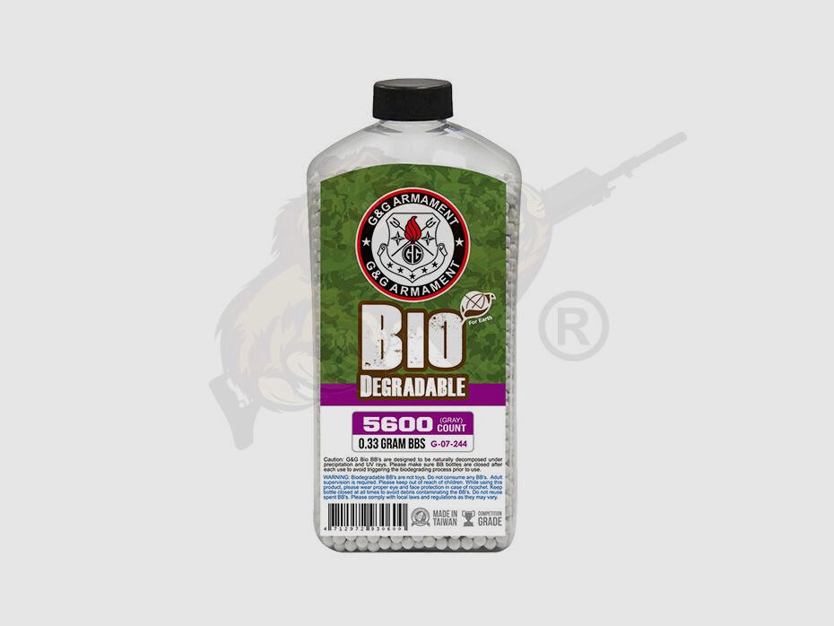 G&G Bio Precision Airsoft 0.33g (5.600 Stück) diameter 5,95mm - Grau