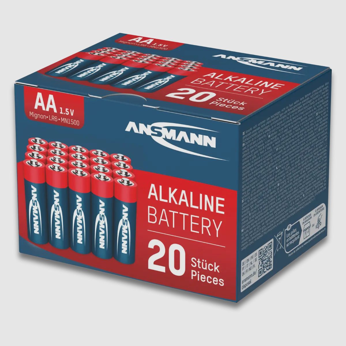 Bateria alkaliczna Ansmann AA Mignon 20 sztuk w opakowaniu