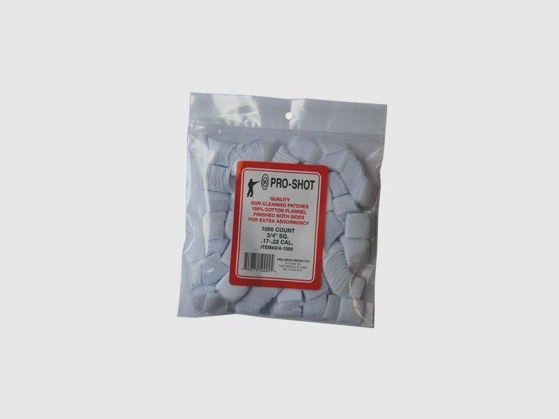 Divers patchs/porte-patchs patchs .17-.22 1000 pièces coton, carrés, 3/4'', image 1 sur 2