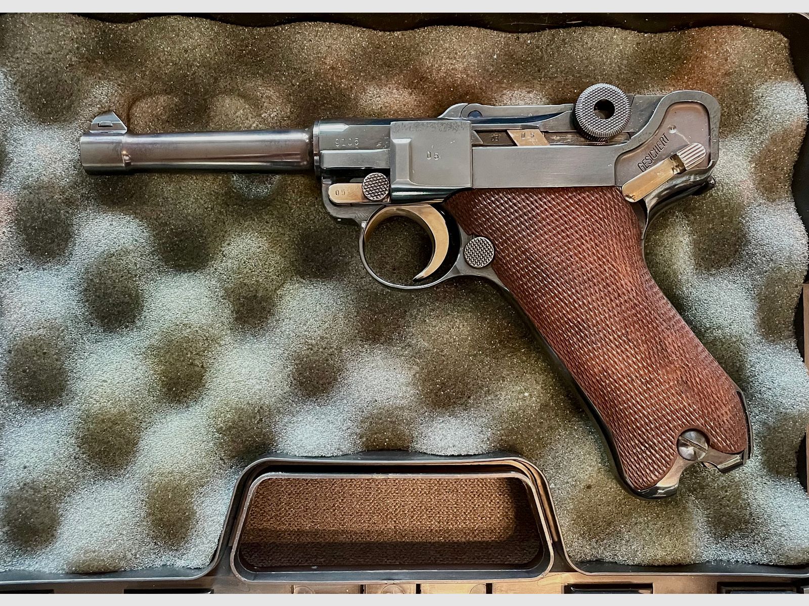 Mauser Parabellum - Luger 9mm, P-08 - Nummerngleich!