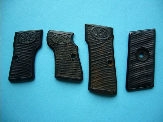 Konvolut Griffschalen für Walther Modelle 1,?, 4,8 (Zella-Mehlis)