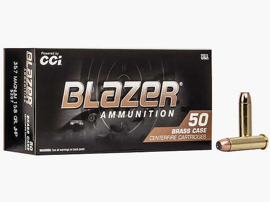 CCI Blazer .357 Mag. 158GR JHP 50 cartridges