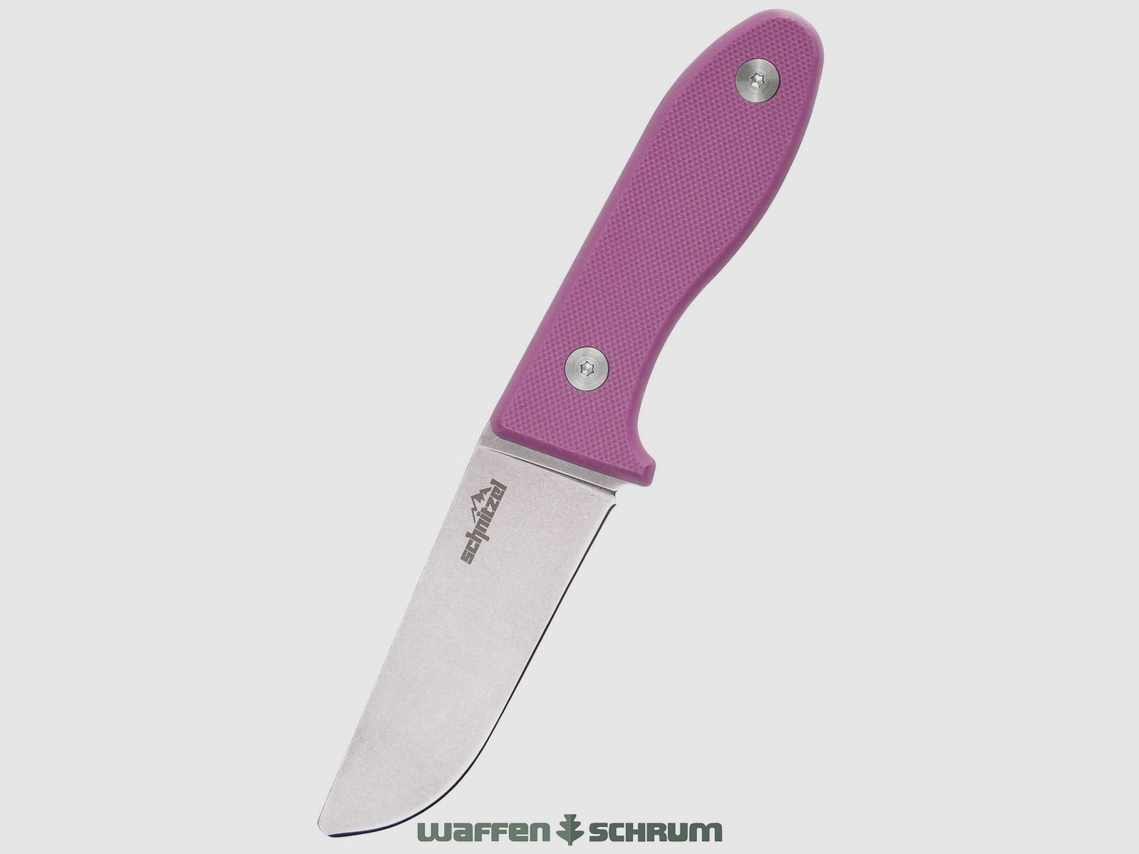 Schnitzel Kindermesser UNU  rostfreier 8Cr13Mov-Stahl mit Stonewash-Finish pink