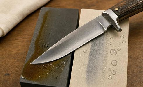 Ölstein vs. Wasserstein für Jagdmesser