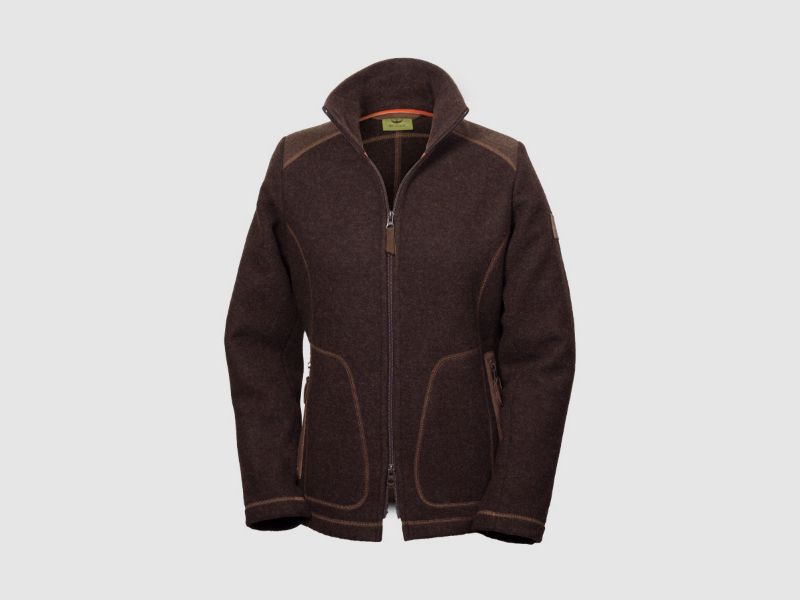 Loden-Fleecejacke "Adele" , dunkelbraun