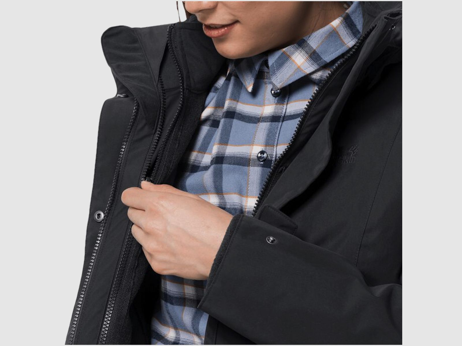 JACK WOLFSKIN Mantel Ottawa 3in1 Damen Schwarz