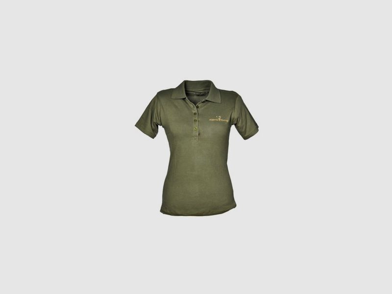 Damen Polo T-Shirt - Lila-Knöpfe