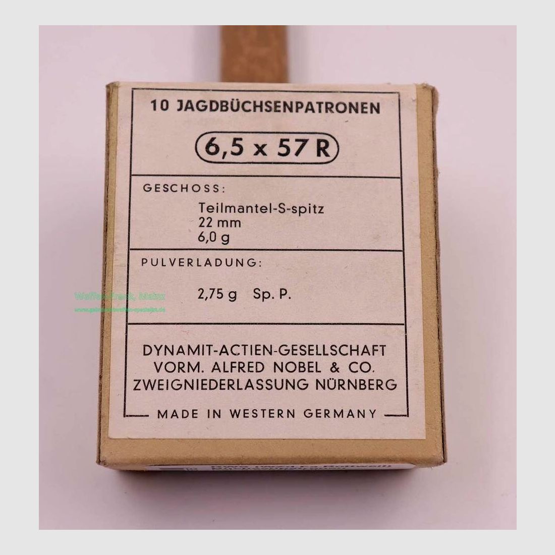 RWS (WZd.Fa.Rottweil) Büchsenpatronen 6,5x57R