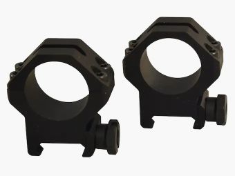 Weaver Tactical 4-Hole Picatinny-Style anelli nero opaco 30mm alto, BH 12,45mm