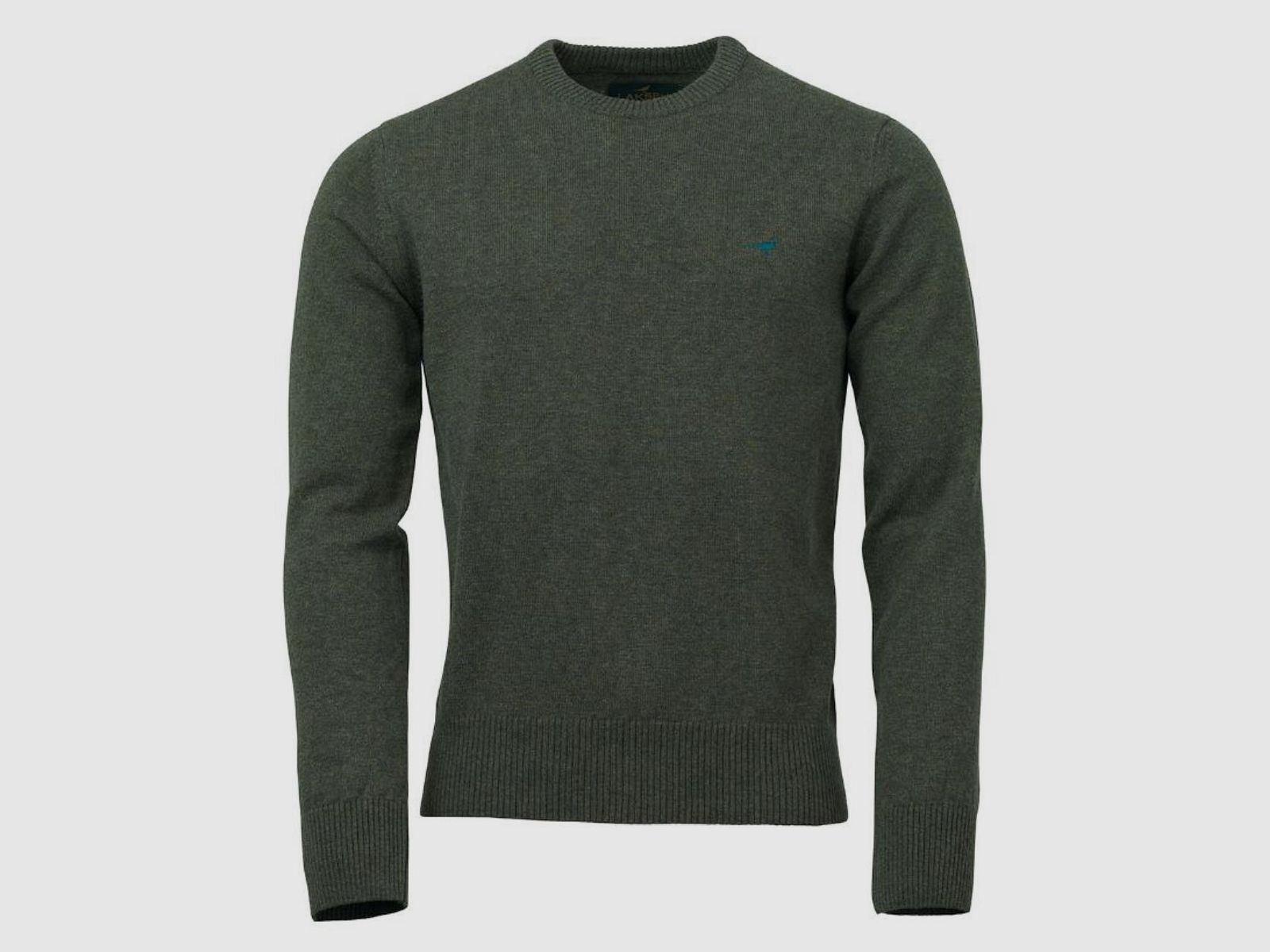 Laksen Hoy O-neck Lambswool Sweater Green