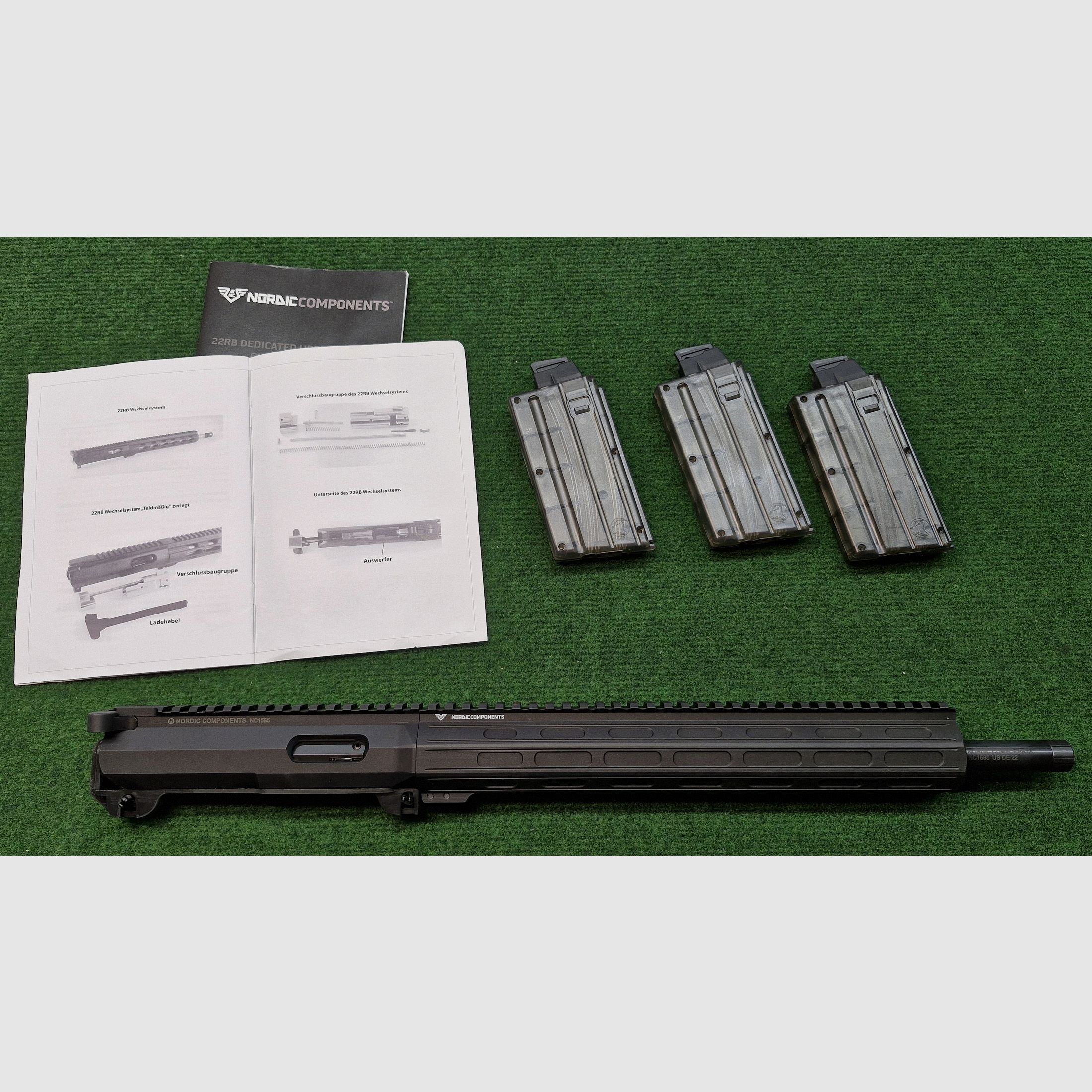 Vends Nordic Components 22RB upper interchange system for AR15, caliber .22lr, like new
