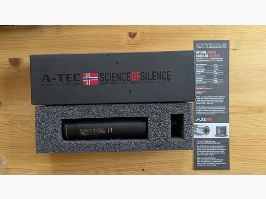 A-Tec Optima 45 Front Schalldämpfer – Kaliber .30 – M15x1 – Sehr guter Zustand