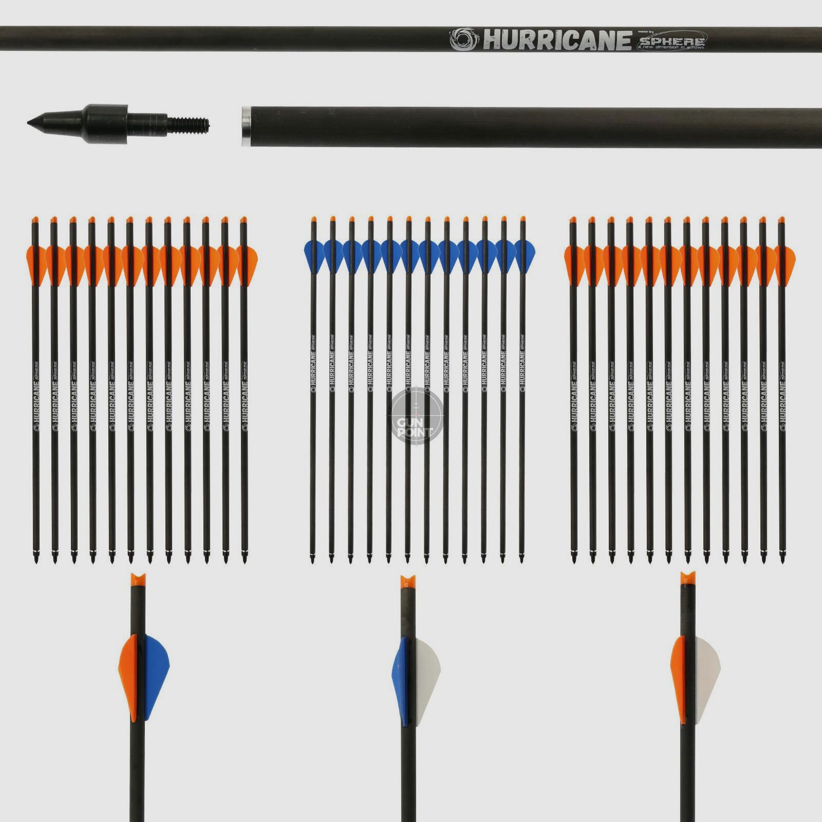 Armbrustbolzen | SPHERE Hurricane - Carbon - 16-22 Zoll - 12er Pack
