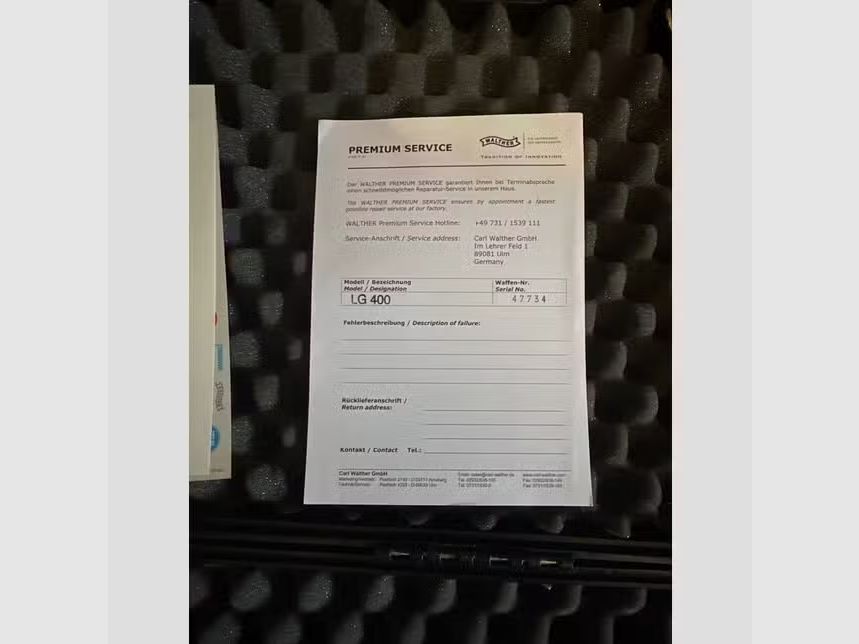 Walther LG 400 Alutec Competition 