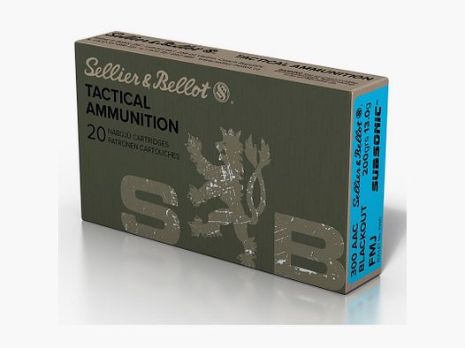 20 cartucce S&B cal 300 AAC Blackout 200gr Subsonic
