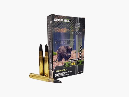 Ungiftige Monolithpatronen Fiocchi Kal. 30-06 SPRG Freccia Nera 165 gr